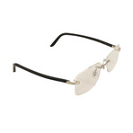 Men's CT0216OA-004 Rimless Rectangular Eyeglasses // Silver + Black