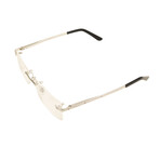 Men's CT0167O-002 Rectangular Rimless Eyeglasses // Silver