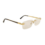 Men's CT0201O-002 Rimless Rectangular Eyeglasses // Gold