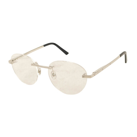 Men's CT0109O-002 Rimless Round Eyeglasses // Silver