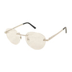 Men's CT0109O-002 Rimless Round Eyeglasses // Silver