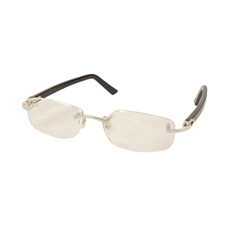 Men's CT0048O-003 C-Decor Rimless Eyeglasses // Silver + Black