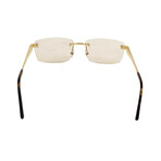 Men's CT0201O-002 Rimless Rectangular Eyeglasses // Gold