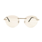 Men's CT0109O-002 Rimless Round Eyeglasses // Silver