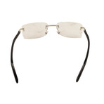 Men's CT0216OA-004 Rimless Rectangular Eyeglasses // Silver + Black