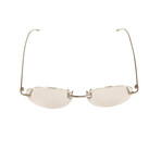 Men's CT0094O-001 Rimless Round Eyeglasses // Silver