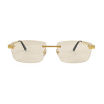 Men's CT0201O-002 Rimless Rectangular Eyeglasses // Gold