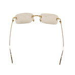 Men's CT0171O-001 Rectangular Rimless Eyeglasses // Copper + Gold 18K