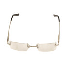 Men's CT0167O-002 Rectangular Rimless Eyeglasses // Silver