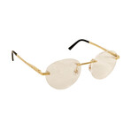 Men's CT0109O-003 Rimless Round Eyeglasses // Gold + Black