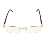 Men's CT0040O-008 Rectangular Eyeglasses // Silver + Black