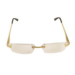 Men's CT0201O-002 Rimless Rectangular Eyeglasses // Gold