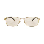 Men's CT0040O-009 Rectangular Eyeglasses // Gold + Brown