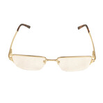 Men's CT0041O-003 Rectangular Eyeglasses // Gold + Brown