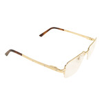 Men's CT0041O-003 Rectangular Eyeglasses // Gold + Brown