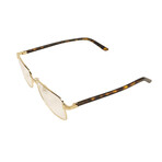 Men's CT0040O-009 Rectangular Eyeglasses // Gold + Brown