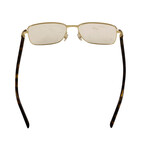 Men's CT0040O-009 Rectangular Eyeglasses // Gold + Brown