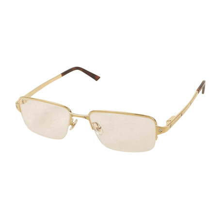 Men's CT0041O-003 Rectangular Eyeglasses // Gold + Brown