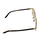 Men's CT0040O-009 Rectangular Eyeglasses // Gold + Brown