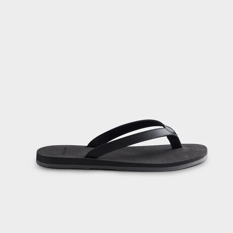 Flip-Flop // Black Saffiano Leather (Euro: 40)