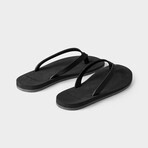 Flip-Flop // Black Saffiano Leather (Euro: 40)
