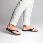 Flip-Flop // Black Saffiano Leather (Euro: 40)