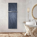 Signature Series Glass Heater + Towel Rack // Slate (48"L x 16"W + 16" Rack)