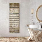 Signature Series Glass Heater + Towel Rack // Canadian Wood Floor (48"L x 24"W + 24" Rack)