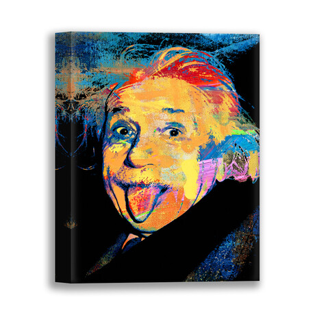 Einstein with tongue (15"H x 18"W x 2"D)