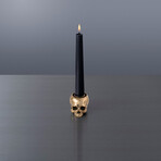 Skull Candle Holder // Travis Barker // Polished Brass