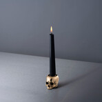 Skull Candle Holder // Travis Barker // Polished Brass