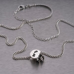 Skull Necklace // Travis Barker // Silver