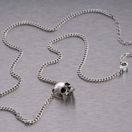 Skull Necklace // Travis Barker // Silver