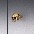 Skull Furniture Knob // Travis Barker // Polished Brass