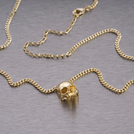 Skull Necklace // Travis Barker // Gold