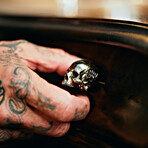 Skull Furniture Knob // Travis Barker // Polished Brass