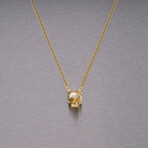 Skull Necklace // Travis Barker // Gold