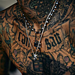 Skull Necklace // Travis Barker // Silver