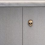 Skull Furniture Knob // Travis Barker // Polished Brass