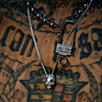 Skull Necklace // Travis Barker // Silver