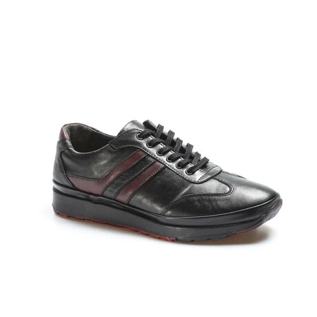 Allen Sneaker // Black + Claret Red (Euro: 39)