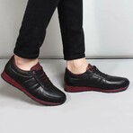 Dennis Sneaker // Black + Claret Red (Euro: 42)