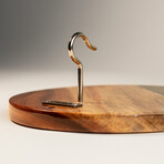 Live Edge Acacia Wood Resin Hook + Ring // Black