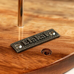 Live Edge Acacia Wood Resin Hook + Ring // Black