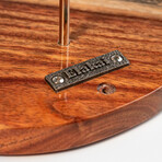 Live Edge Acacia Wood Resin Hook + Ring // River Blue with Pearl