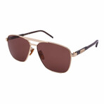 Unisex GG1164S-002 Pilot Sunglasses // Gold + Brown