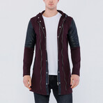 Evan Coat // Bordeaux + Black (3XL)