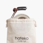 Leather Detailed Elastic Knitted Belt // Ecru (41.3")