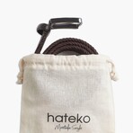 Leather Detailed Elastic Knitted Belt // Brown (41.3")