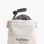 Leather Detailed Elastic Knitted Belt // Navy + White (41.3")